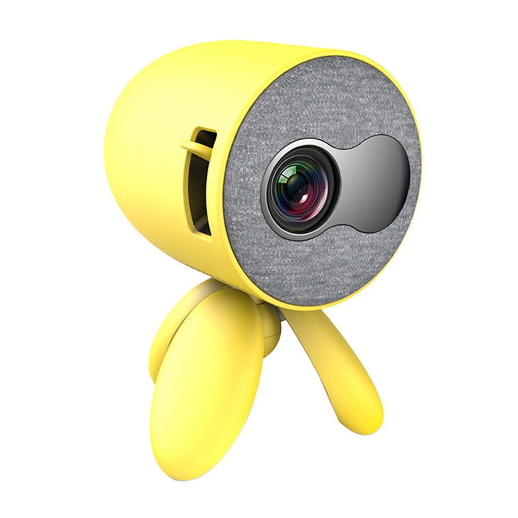 Mini Projecteur De Poche Portable HD 1080 P Film Vidéo Projecteurs UE Jaune