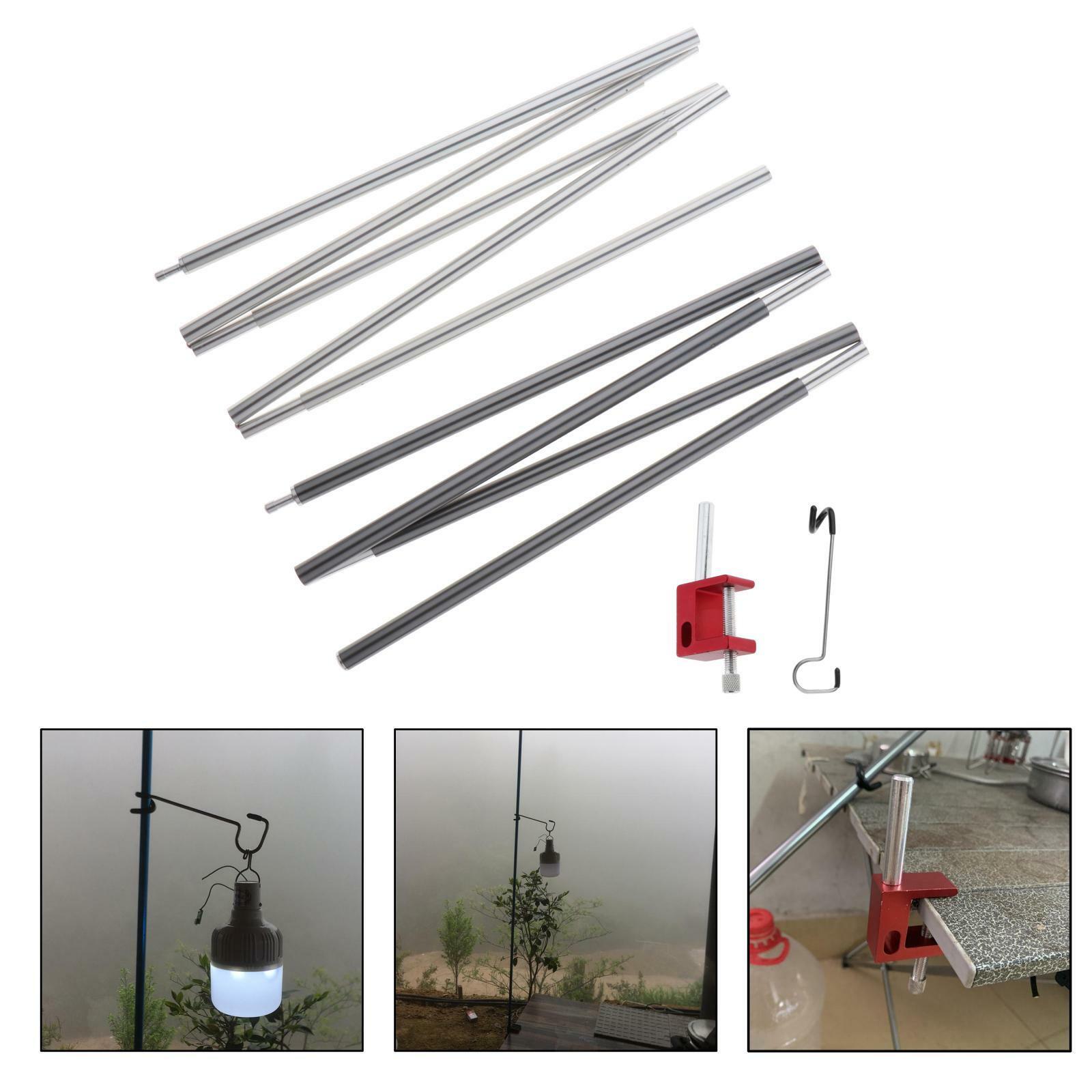 Camping en plein air Pliable Lampadaire Pôle Tente Lumières Suspendus Rack