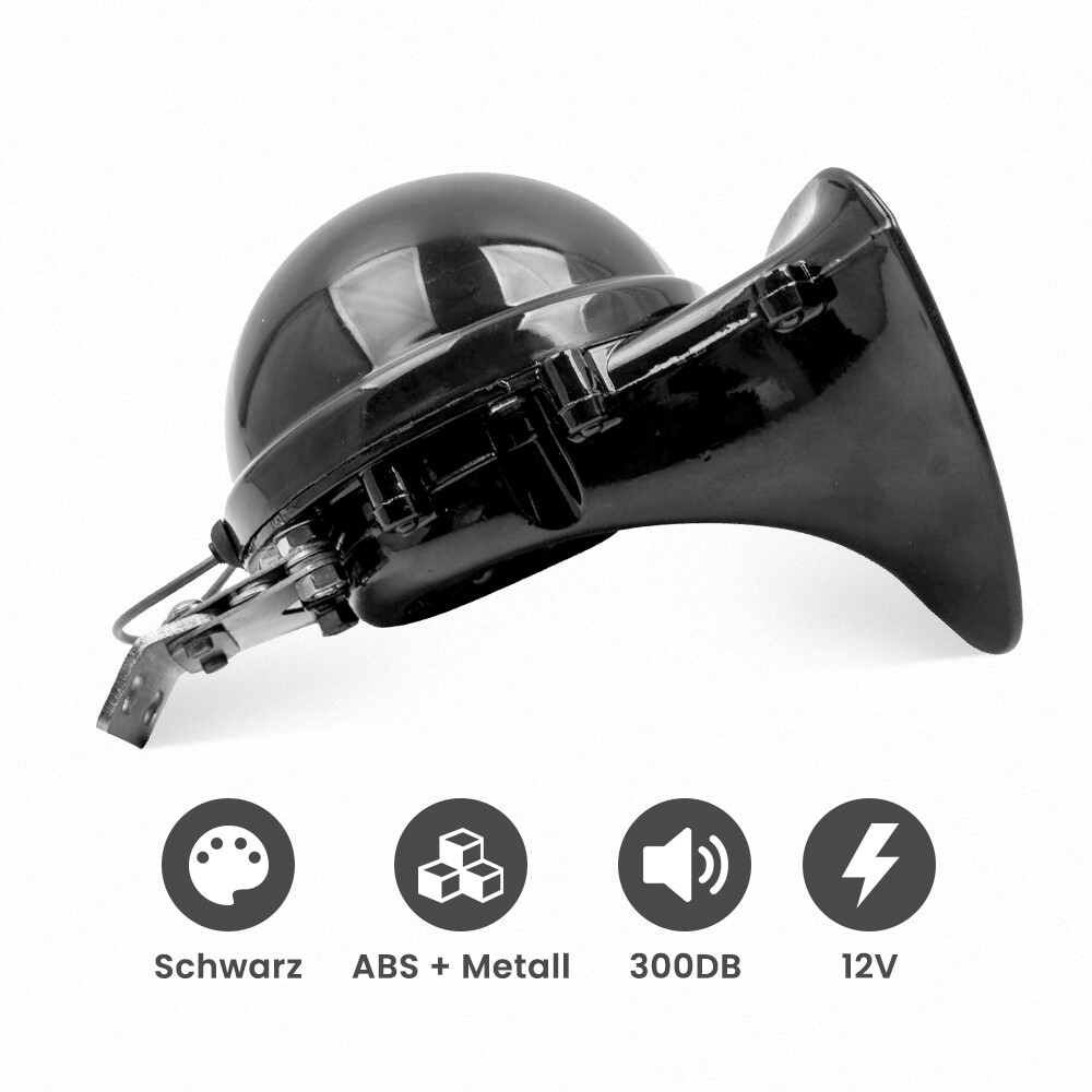 12V 300DB Klaxon à air d’escargot électrique fort for Voiture Moto camion Bateau 12V 300DB Klaxon à air d’escargot électrique fort for Voiture Moto camion Bateau