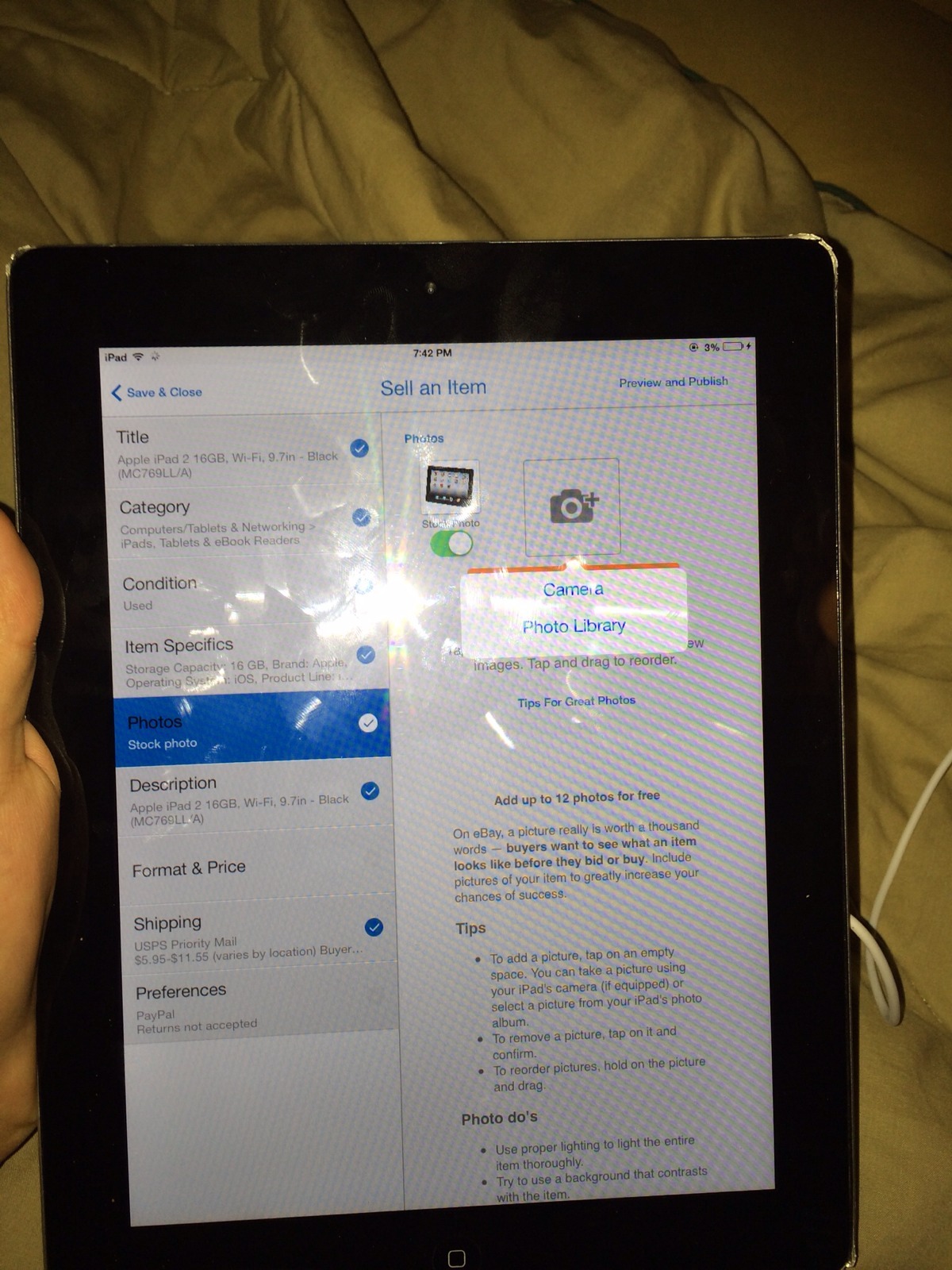 Apple iPad 2 16GB, Wi-Fi, 9.7in – Black (MC769LL/A)