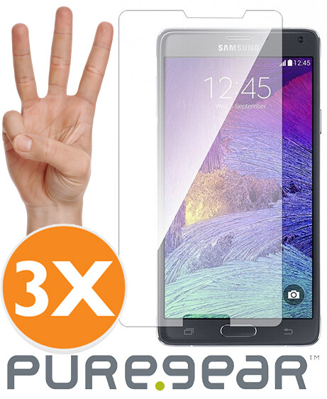 3-PACK PureGear Verre Trempé 9H Écran Protecteur Pour Samsung Galaxy Note 4 3-PACK PureGear Verre Trempé 9H Écran Protecteur Pour Samsung Galaxy Note 4