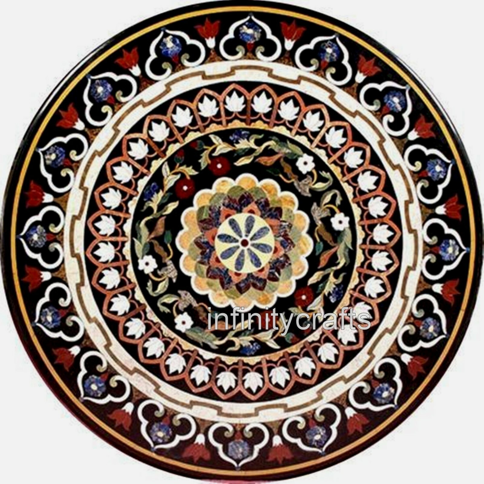 122cm Marbre Dîner Table Haut Marqueterie Art Conférence Pour Bureau Décoration 122cm Marbre Dîner Table Haut Marqueterie Art Conférence Pour Bureau Décoration