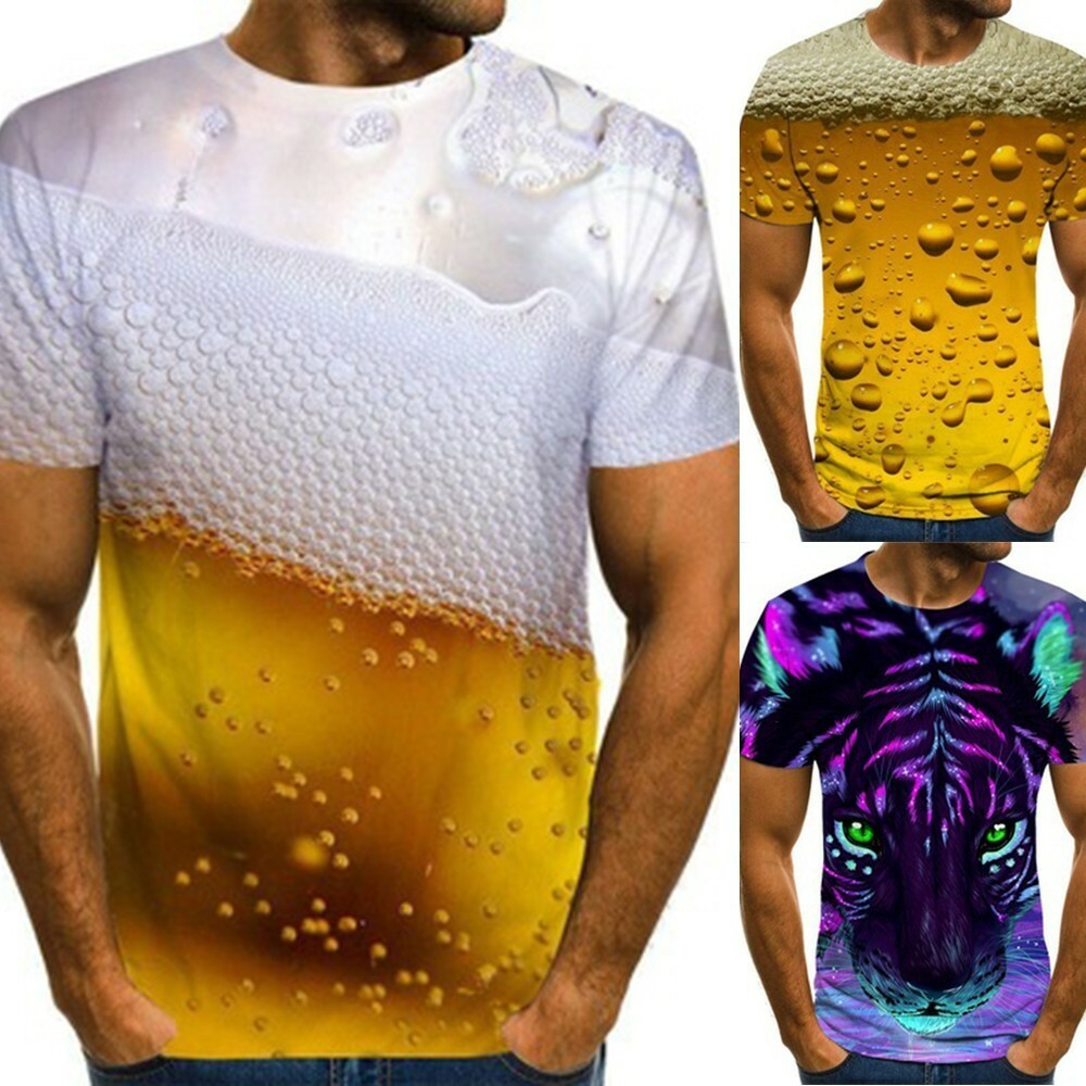 T-Shirt Hauts Accessoires Confortable Ras M ~2XL Cou en Polyester