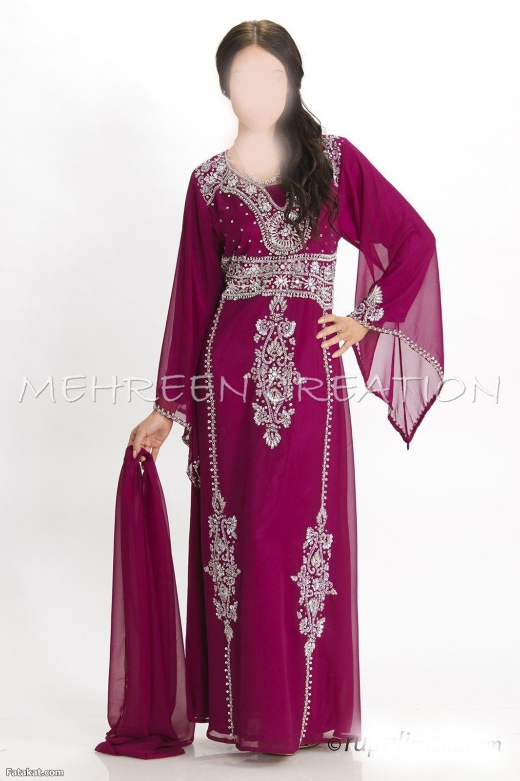 Dubaï Vestido Élégant Main Fabriqué Marocain pour Femmes Vêtements EDH 796
