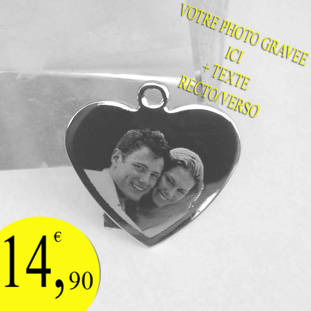 GRAVURE de votre PHOTO PERSONNALISEE SUR BIJOUX