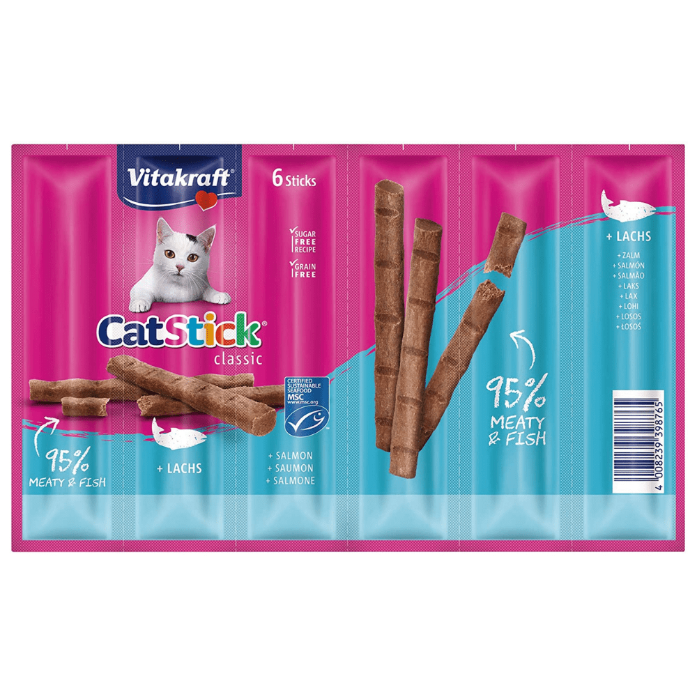 Friandise Premium pour Chat Chaton Saveur Saumon 6 Bâtonnet Nourriture Repas Friandise Premium pour Chat Chaton Saveur Saumon 6 Bâtonnet Nourriture Repas