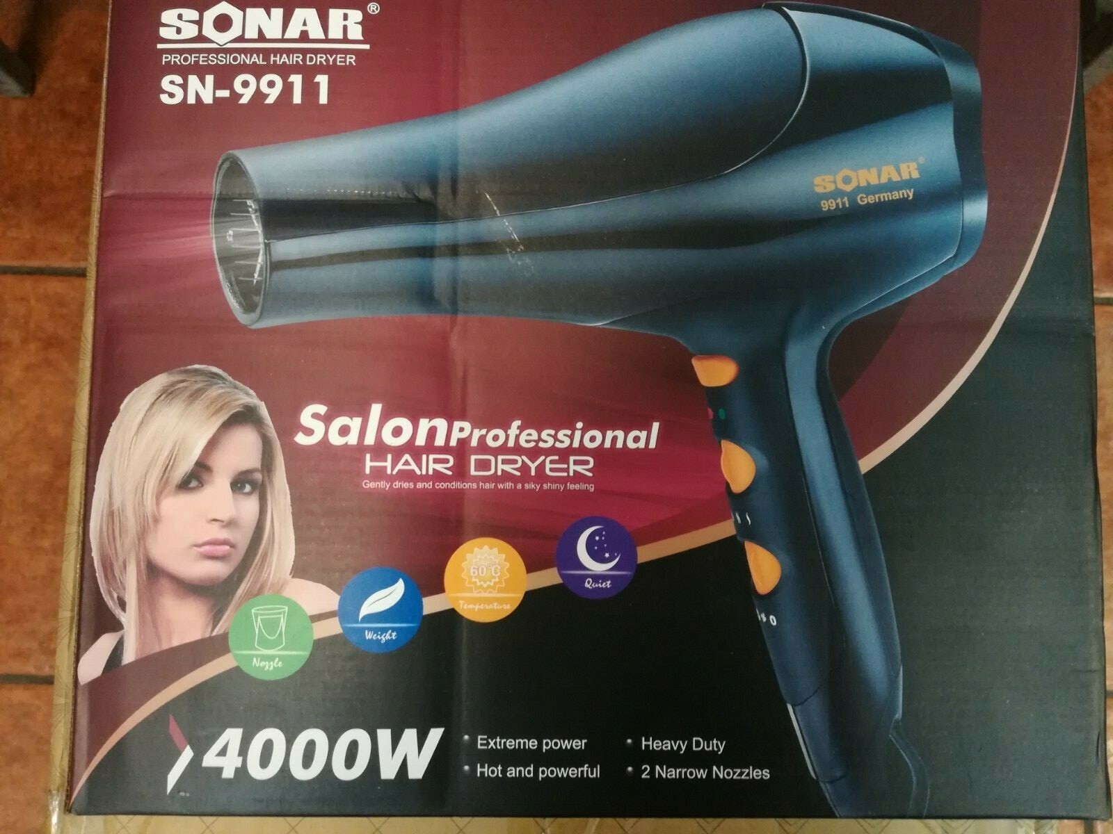 Séche à Cheveux Professionnel 4000watts 3 Température 2 Vitesses Sonar Séche à Cheveux Professionnel 4000watts 3 Température 2 Vitesses Sonar