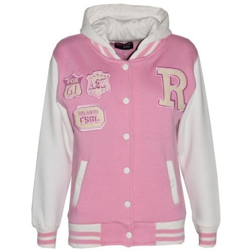 Enfants Filles Designer R Mode Baseball Rose Bébé à Capuche Vestes Varsity Enfants Filles Designer R Mode Baseball Rose Bébé à Capuche Vestes Varsity