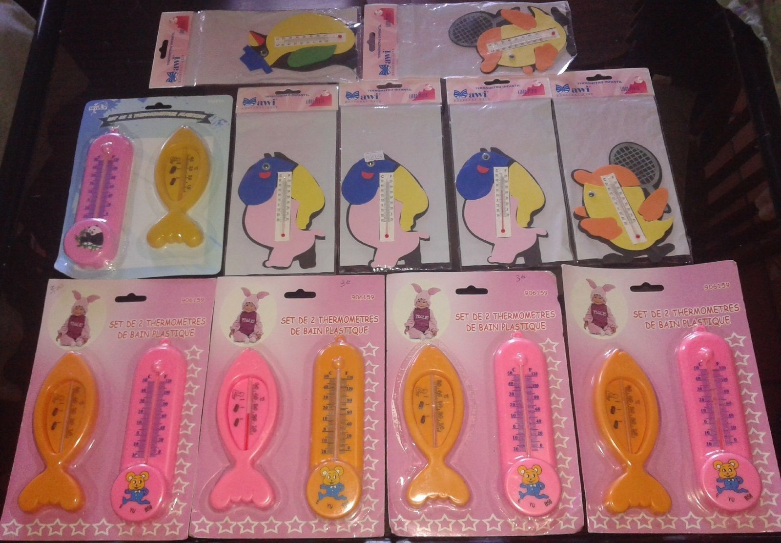 LOT REVENDEUR 16 THERMOMETRES ENFANTS DONT 10 DE BAIN ET 6 EN MOUSSE LOT REVENDEUR 16 THERMOMETRES ENFANTS DONT 10 DE BAIN ET 6 EN MOUSSE