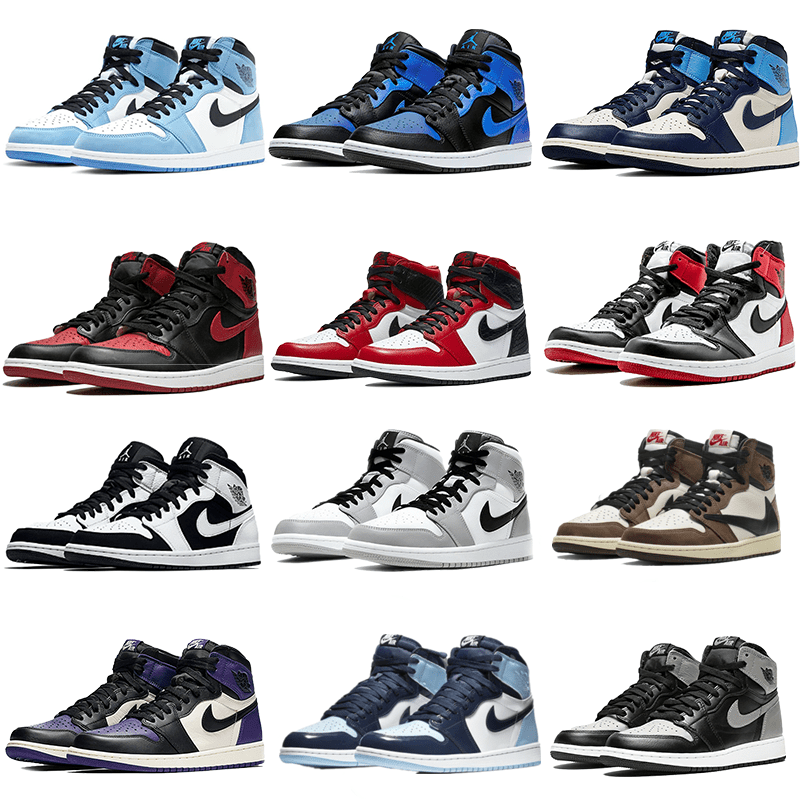 Sneakers Hommes Femmes Air 1 Retro High OG Mid Options Chaussures De Sport Shoes
