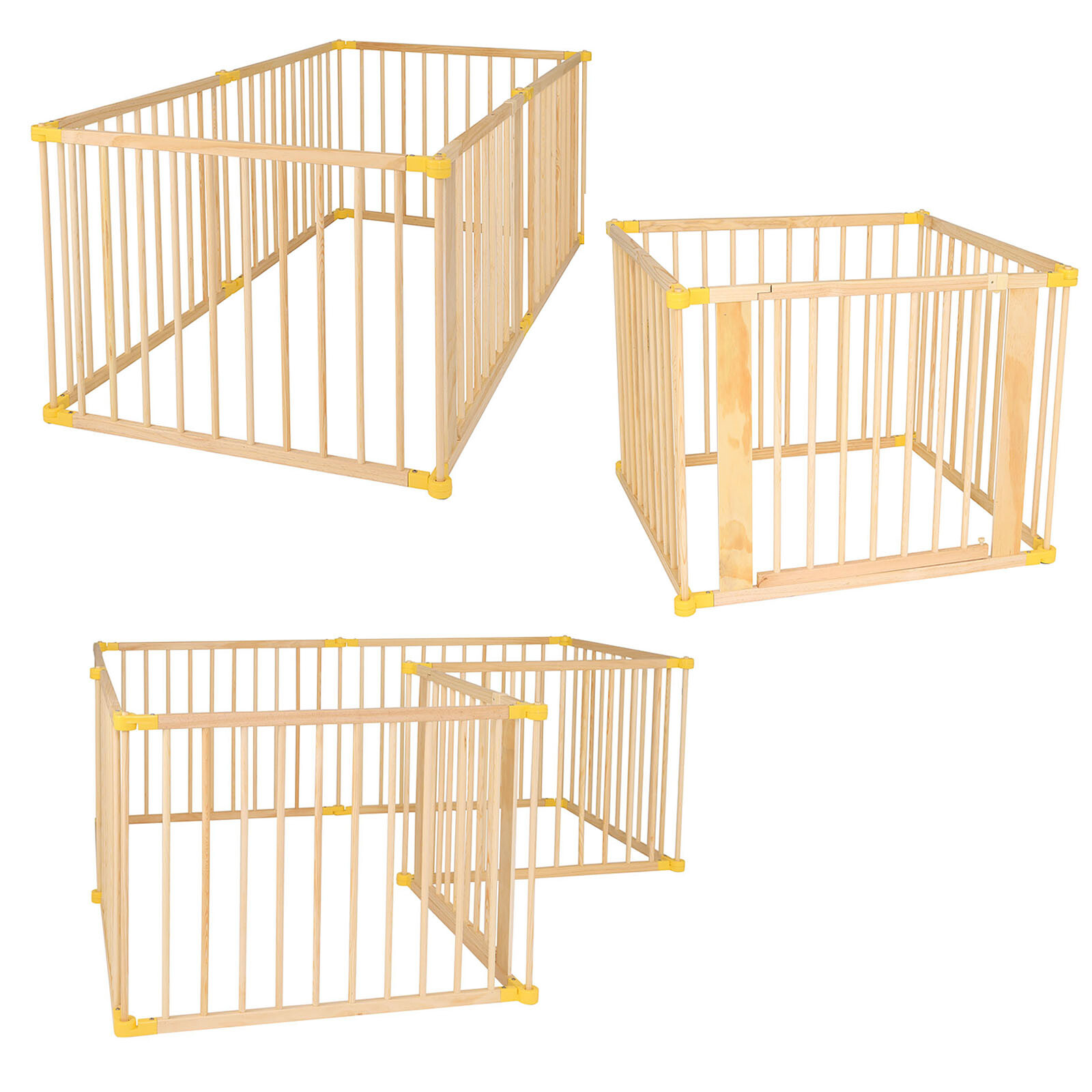 Parc en bois pour bébés et jeunes enfants, 270° pliable, différents ensembles