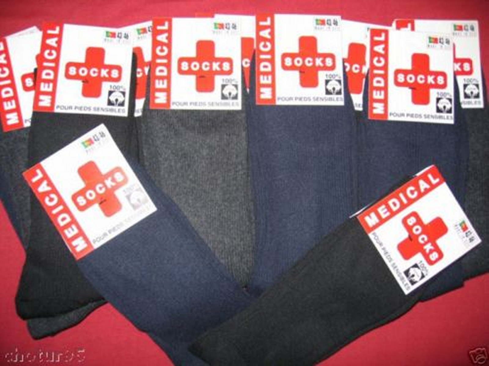 12 PAIRES @CHAUSSETTES @MEDICAL sans elastique @COTON 12 PAIRES @CHAUSSETTES @MEDICAL sans elastique @COTON