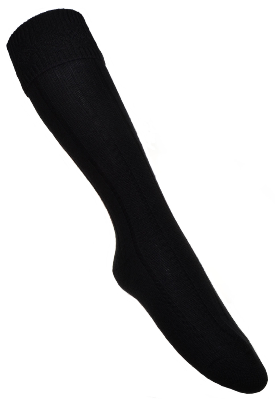 Chaussettes de Kilt Noires – Gamme de Pointures Chaussettes de Kilt Noires – Gamme de Pointures