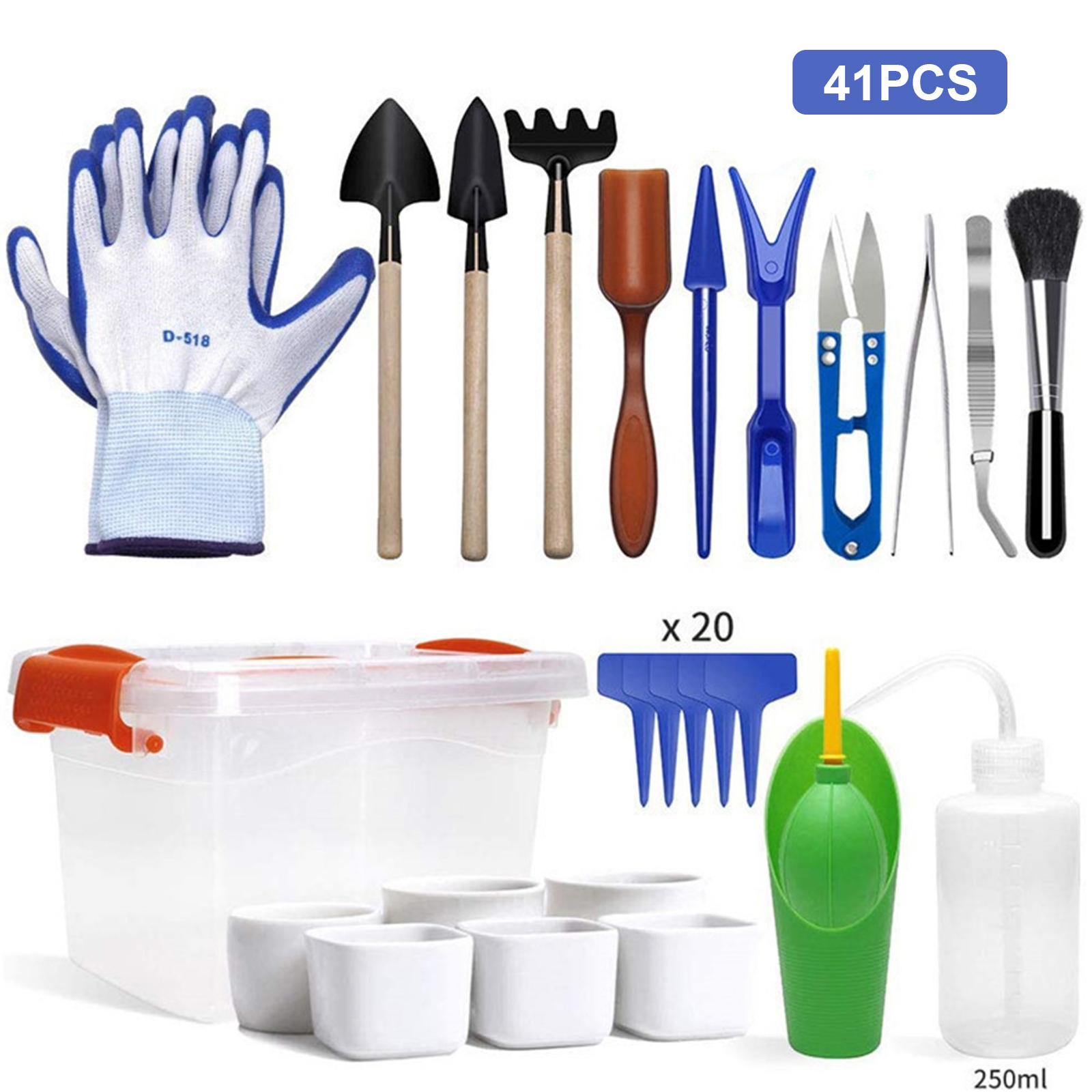 41 pièces outils de plantes succulentes Mini jardin plantation d’outils de R7X6