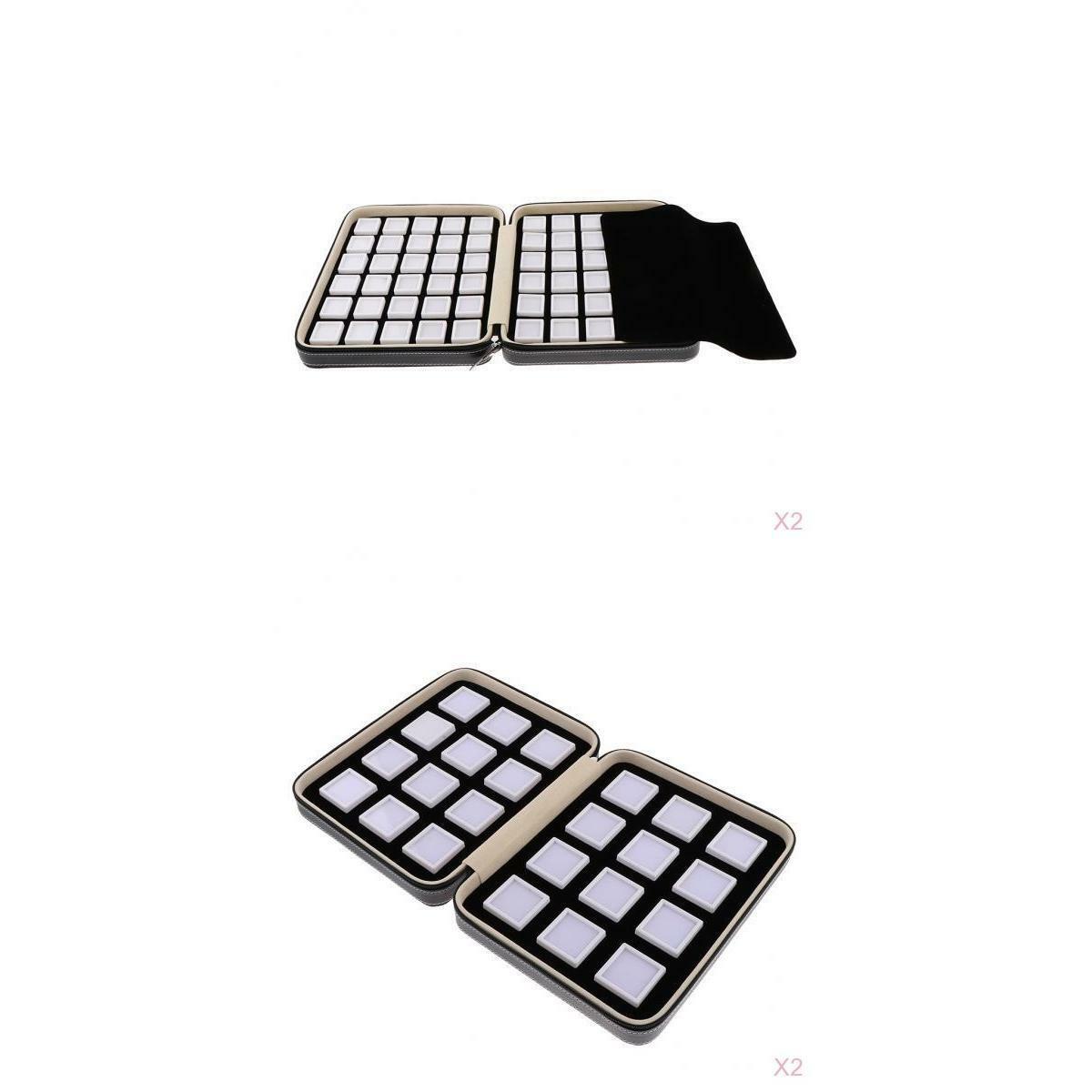 4x Zipper Plateau Bijoux Affichage Organisateur Pierres Précieuses étui De 4x Zipper Plateau Bijoux Affichage Organisateur Pierres Précieuses étui De