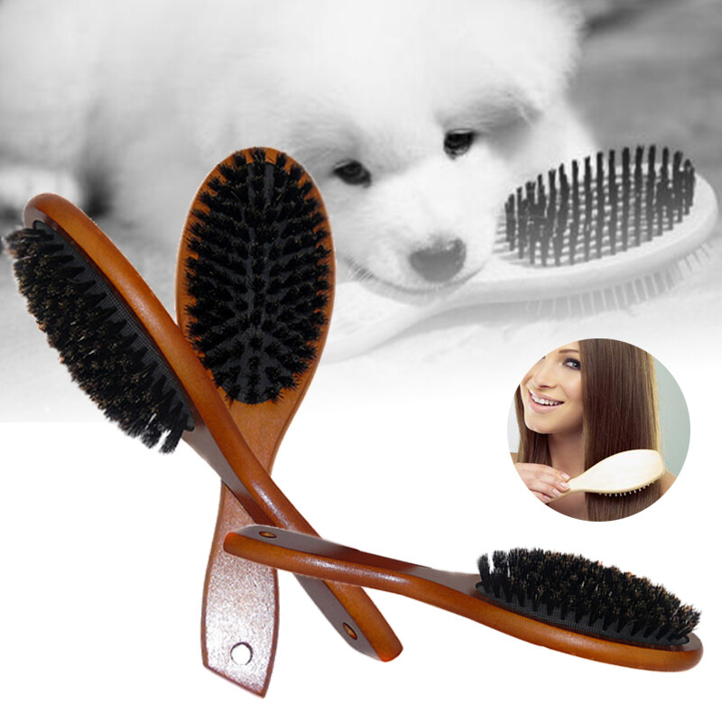 Brosse À Cheveux Poils De Sanglier Des Massage À Bois Peigne Anti-statique Comb Brosse À Cheveux Poils De Sanglier Des Massage À Bois Peigne Anti-statique Comb