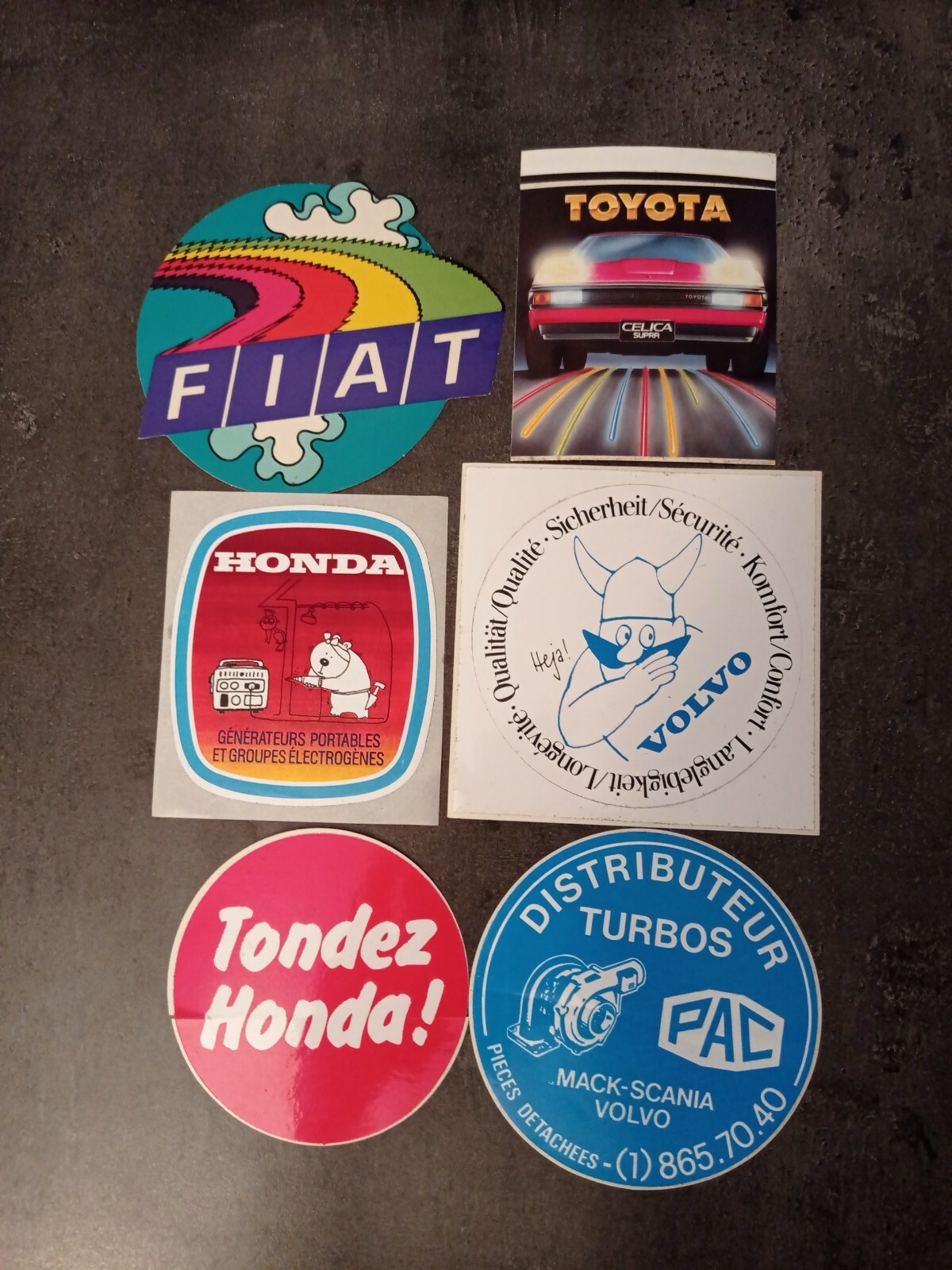 Autocollants Stickers Aufkleber Publicitaire Fiat Honda Toyota Volvo Autocollants Stickers Aufkleber Publicitaire Fiat Honda Toyota Volvo