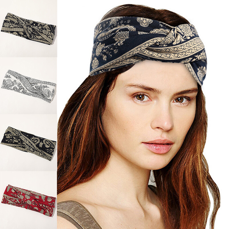 Femmes Filles Turban Winde Large Bord Bandeau Cheveux Boucle Accessoires Femmes Filles Turban Winde Large Bord Bandeau Cheveux Boucle Accessoires