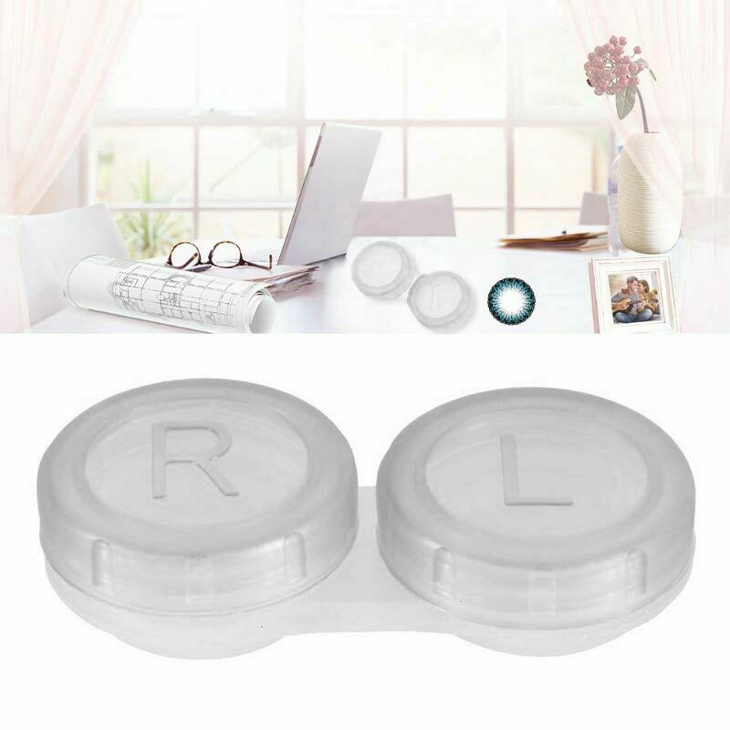 L/R Étui support étui rangement lentilles contact Trempage Voyage Soins des yeux L/R Étui support étui rangement lentilles contact Trempage Voyage Soins des yeux
