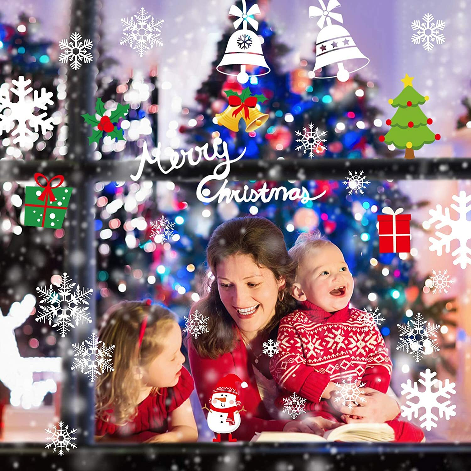 NoëL Autocollants Fenetre de Flocons Neige, Stickers Décoration… NoëL Autocollants Fenetre de Flocons Neige, Stickers Décoration…