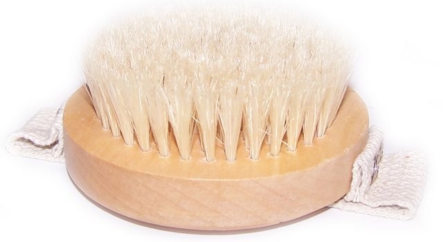 Petite brosse corps bois poils sanglier forme ronde bain savon soins du corps Petite brosse corps bois poils sanglier forme ronde bain savon soins du corps