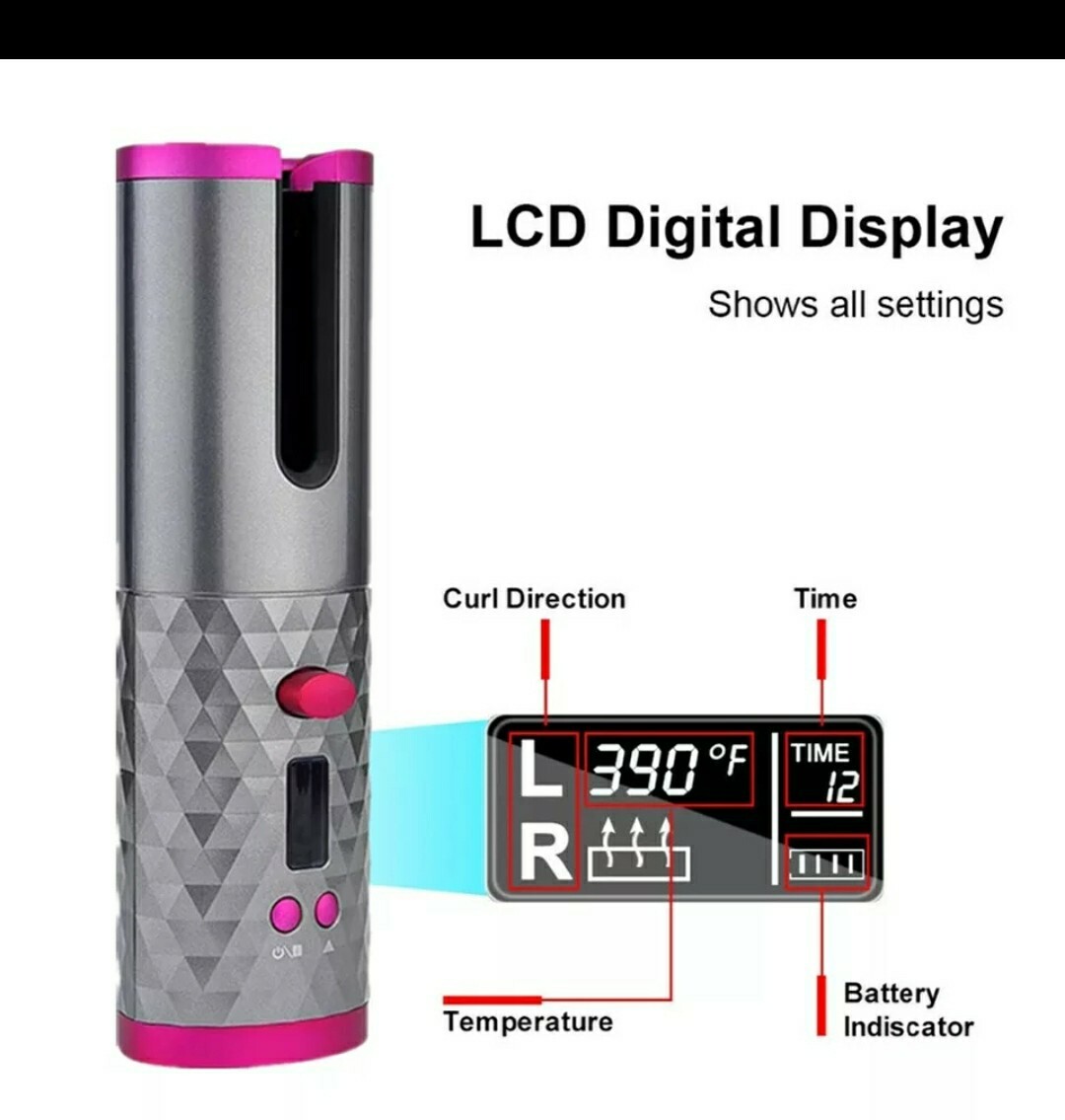 Fer a boucler Cheveux Bigoudi  Cabello rizado Hair Curl sans fil