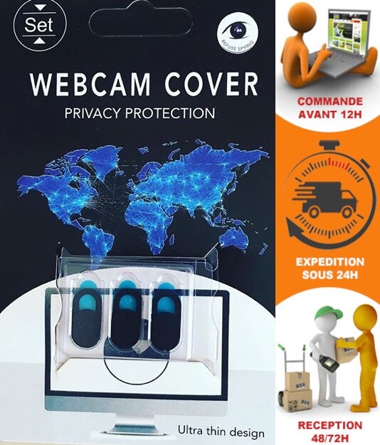 Lot 3 x Caches Caméra Webcam Adhésif / Ordinateurs Portables PC et Mac 