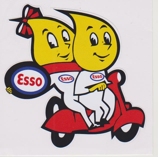 Autocollants Stickers – ESSO GOUTTE D’HUILE VESPA Autocollants Stickers – ESSO GOUTTE D’HUILE VESPA