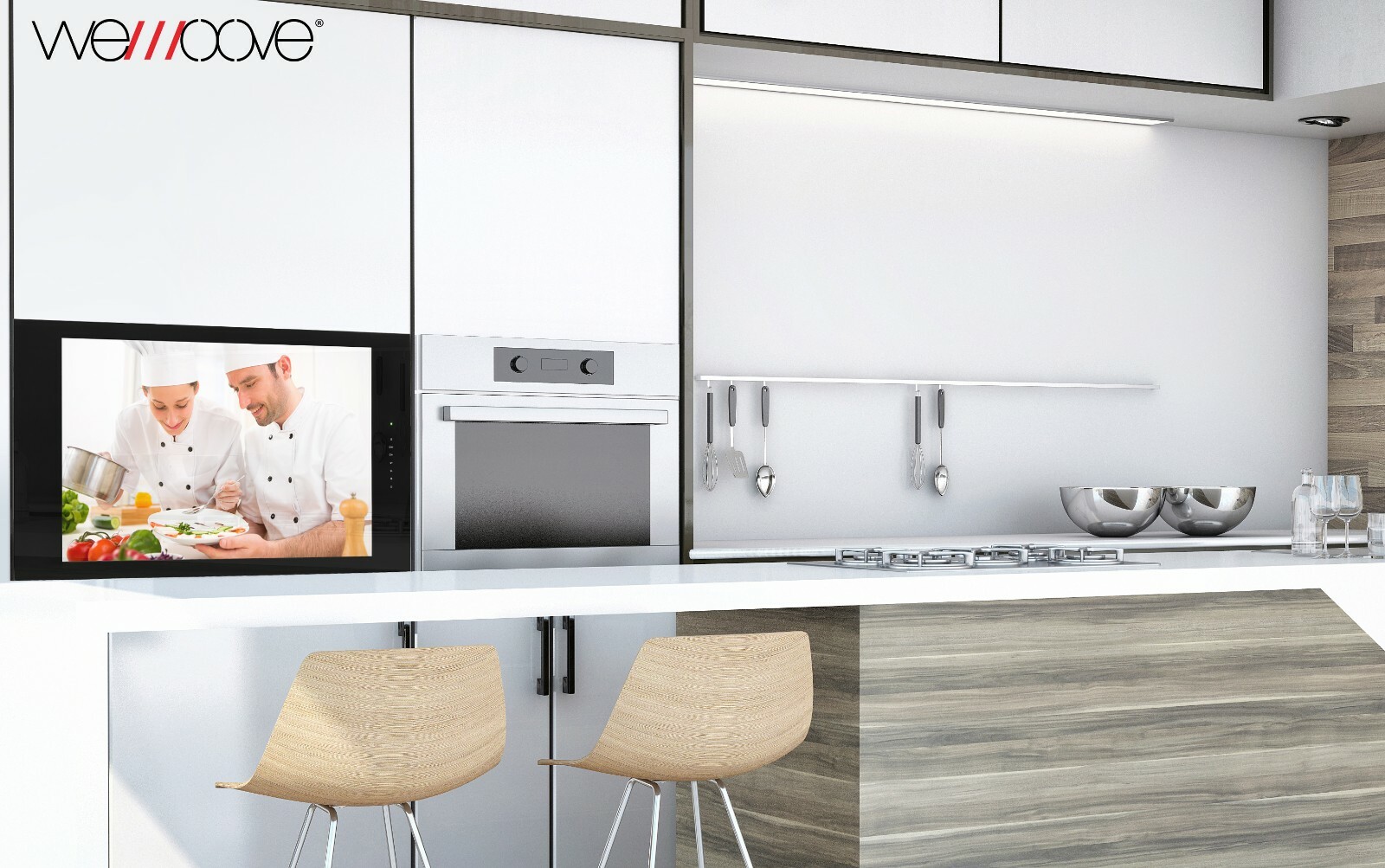 TV cuisine encastrable LED 32″(81 cm) – WEMOOVE TV cuisine encastrable LED 32″(81 cm) – WEMOOVE