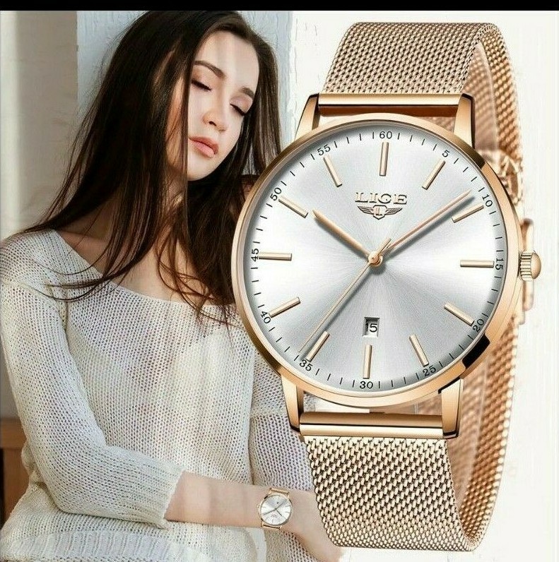 Montre Femme Luxe Lige Or Rose Etanche 2021 Montre Femme Luxe Lige Or Rose Etanche 2021