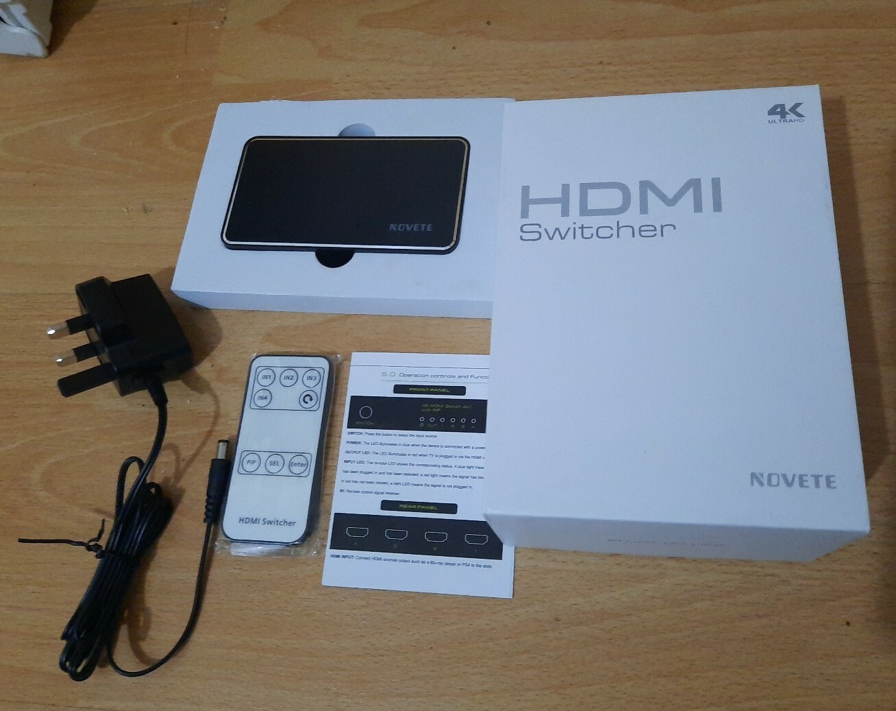Novete 4K Ultra HD Hdmi Switcher ,never used Novete 4K Ultra HD Hdmi Switcher ,never used