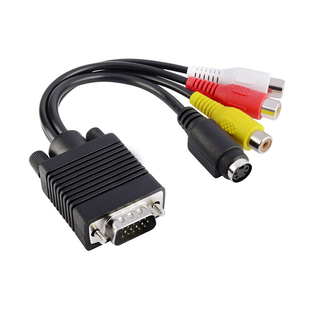 M20 20cm 15pol VGA Connecteur À 3RCA Et S-VIDEO Câble Adaptateur De PC TV Écran M20 20cm 15pol VGA Connecteur À 3RCA Et S-VIDEO Câble Adaptateur De PC TV Écran