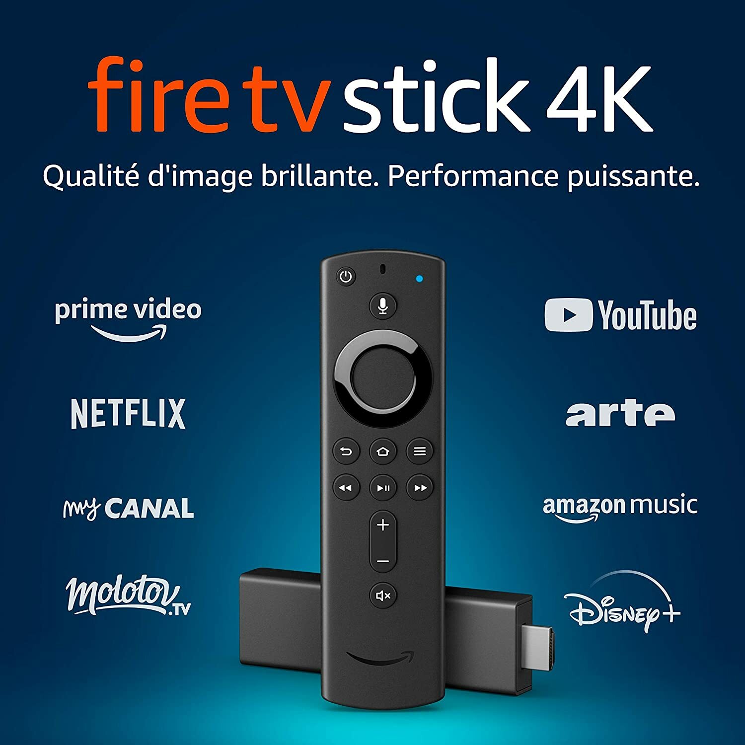 Fire TV Stick 4K Ultra HD avec télécommande vocale Alexa nouvelle génération