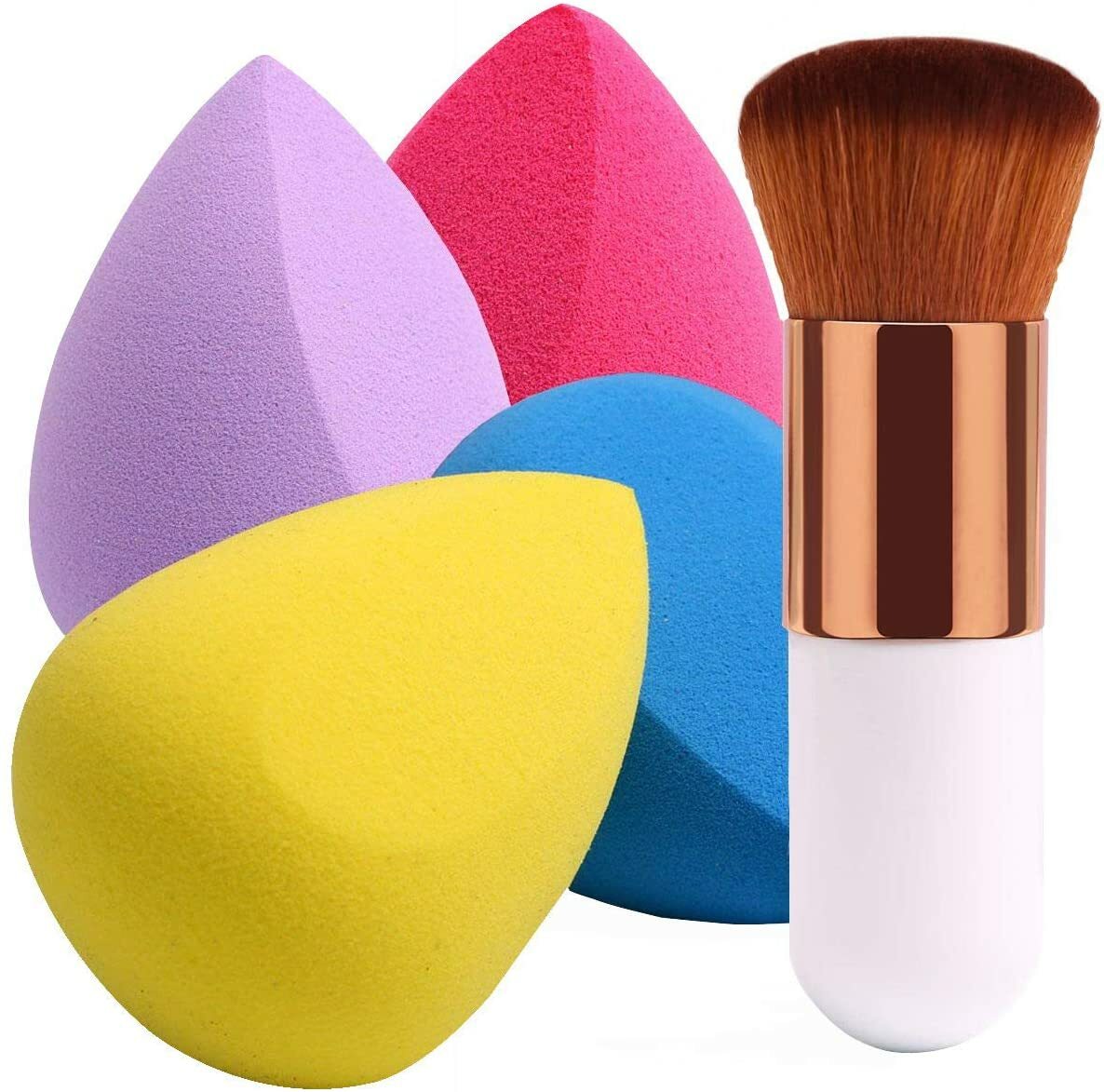 4+1 Pcs Éponge de maquillage Oeuf de Beauté Pinceau de maquillage Cadeau 4+1 Pcs Éponge de maquillage Oeuf de Beauté Pinceau de maquillage Cadeau