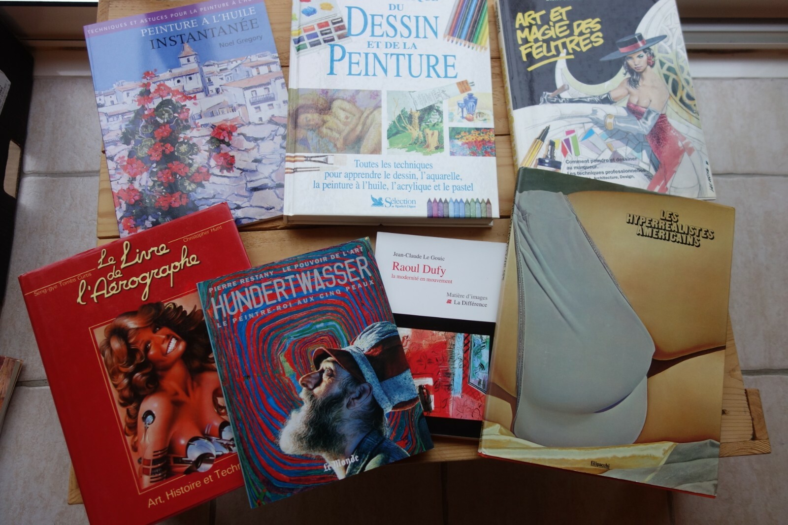 lot livres arts / dessin / aérographie