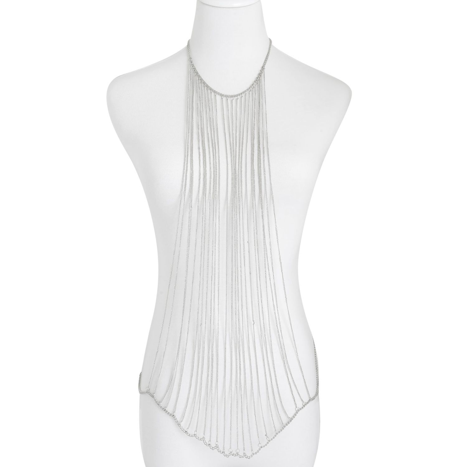 Sexy Cascade Teinte Argenté Bijoux de Corps Acier Inoxydable Chaîne Osfm Sexy Cascade Teinte Argenté Bijoux de Corps Acier Inoxydable Chaîne Osfm