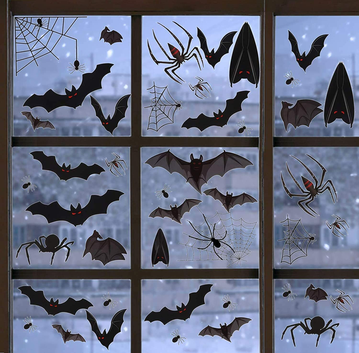 WATINC Autocollant de Décoration Fenêtre Halloween Stickers Décoratifs… WATINC Autocollant de Décoration Fenêtre Halloween Stickers Décoratifs…