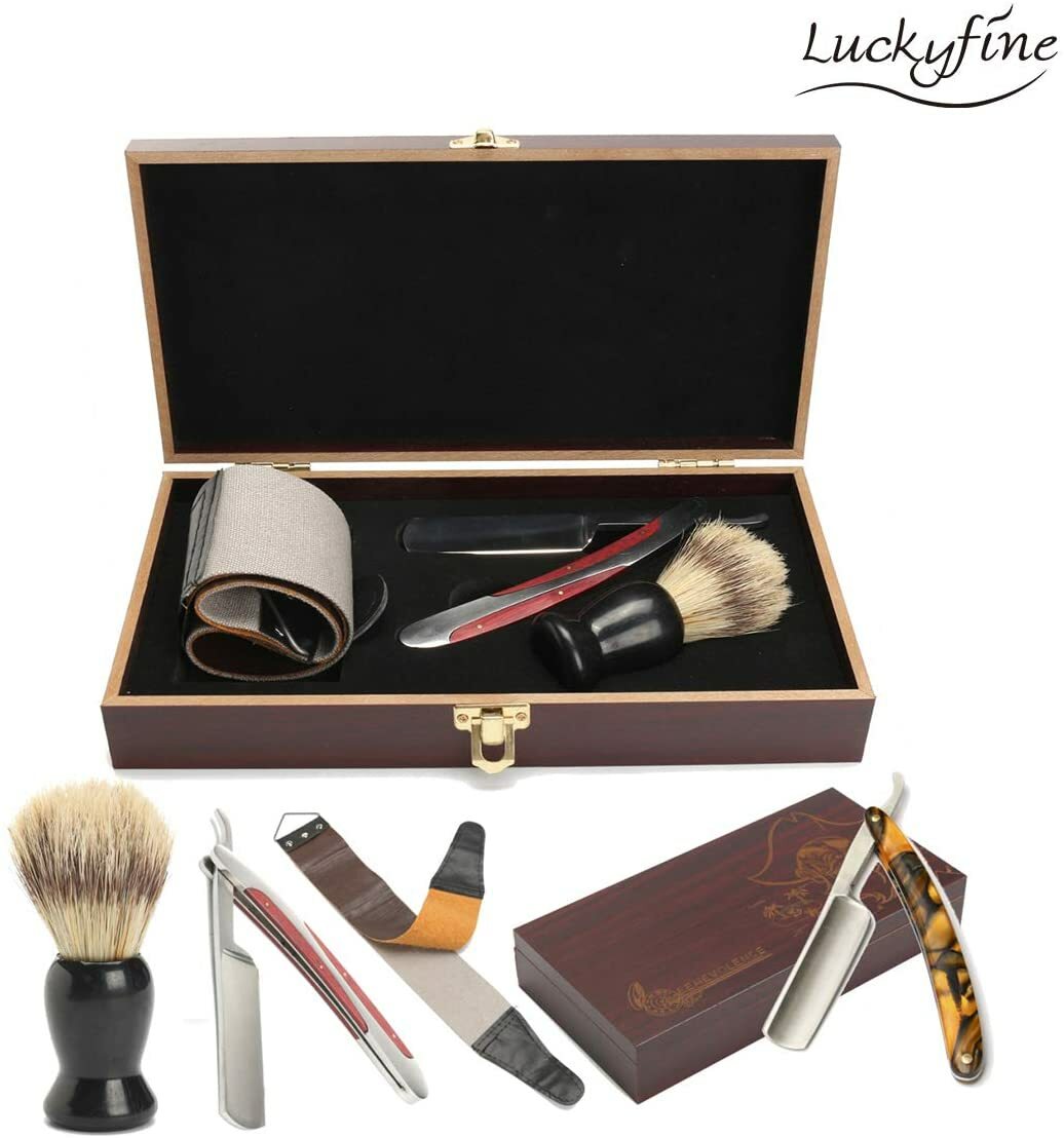 Rasoir pour hommes LuckyFine Kit de Rasage Professionnel de Barbier Rasoir Blair Rasoir pour hommes LuckyFine Kit de Rasage Professionnel de Barbier Rasoir Blair