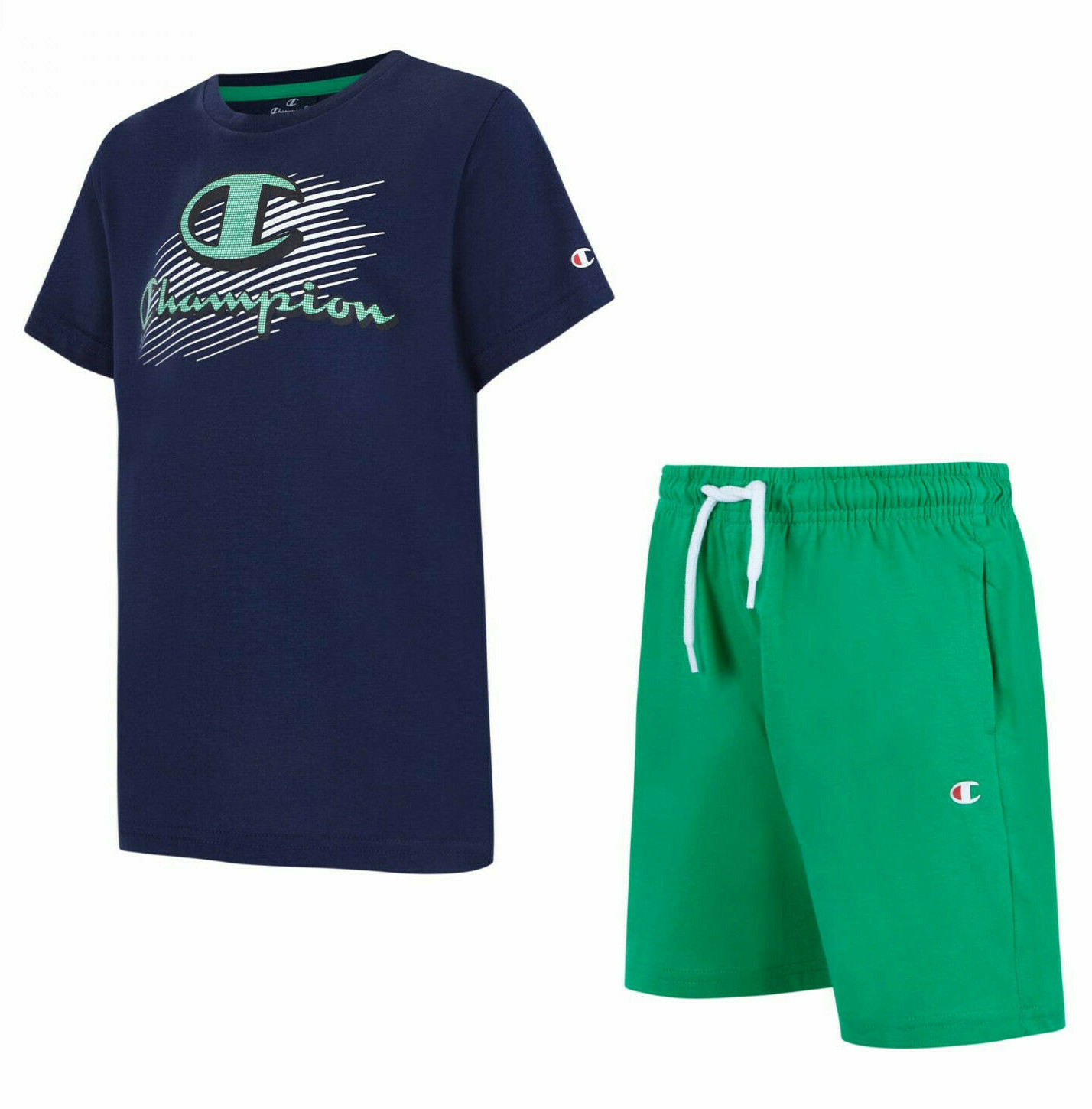 Champion Enfants Vêtements Ensemble SPORTS Mode Training Garçons Marine T-Shirt