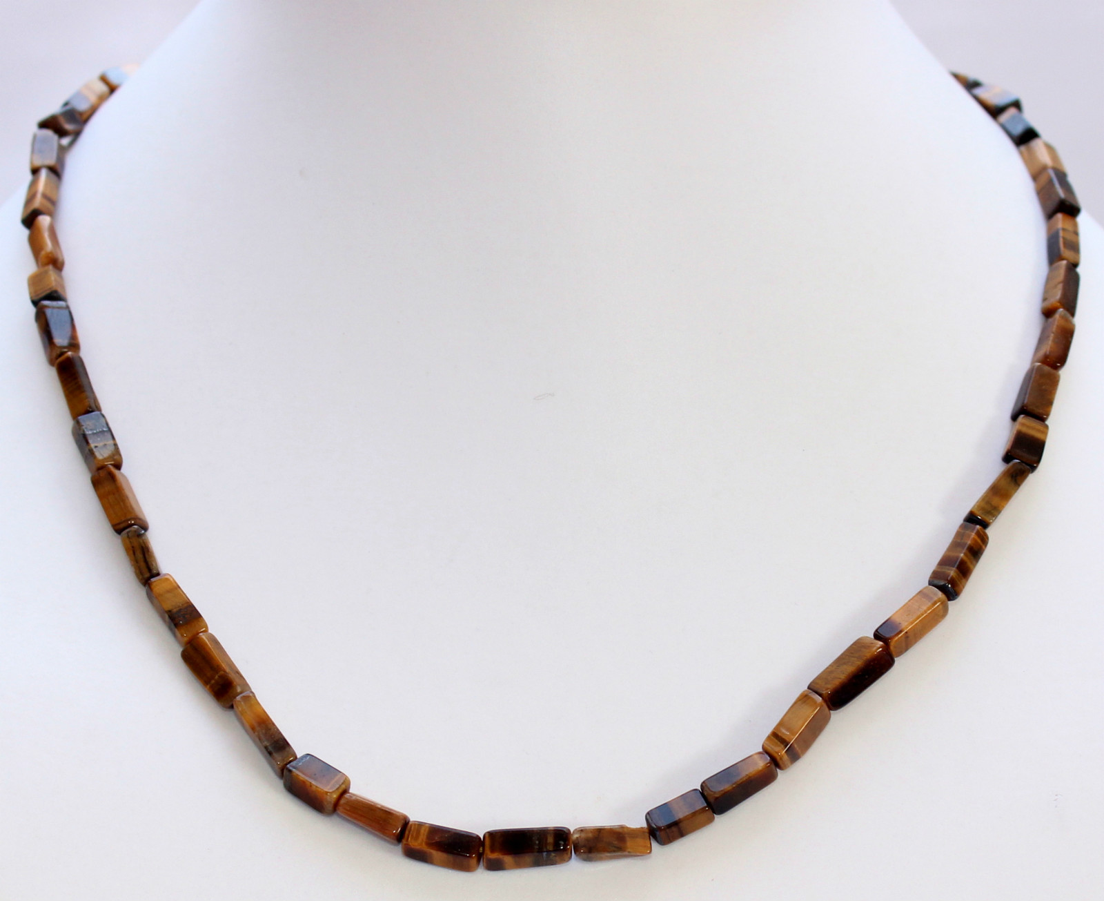 Oeil de Tigre Chaîne Collier Pierres Précieuses 45cm Long Bloc Bijoux Réel Oeil de Tigre Chaîne Collier Pierres Précieuses 45cm Long Bloc Bijoux Réel