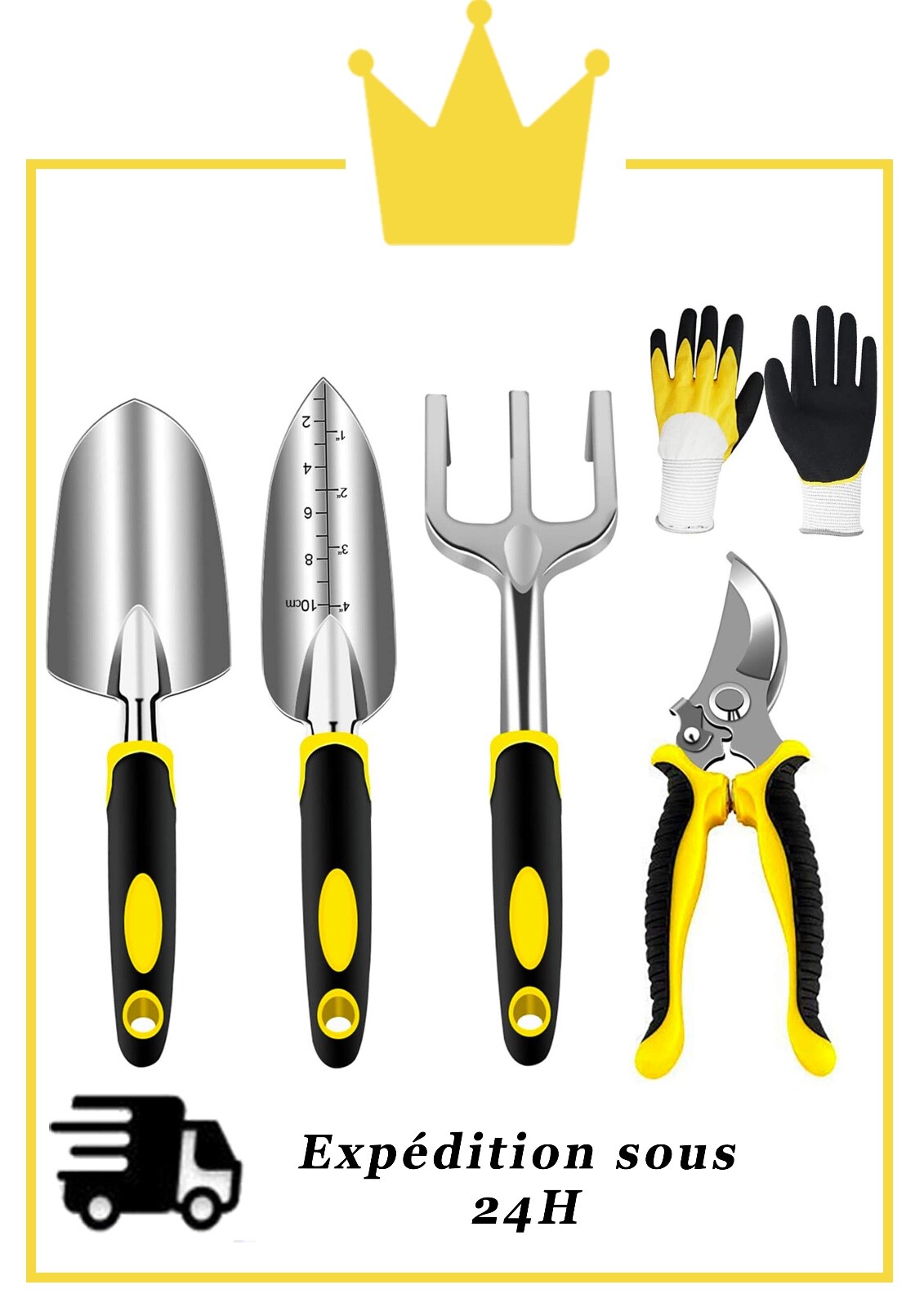 Ensemble Outils de Jardin 8 pcs Métal Kit à Main Jardinage pots 5 Pièces Ensemble Outils de Jardin 8 pcs Métal Kit à Main Jardinage pots 5 Pièces