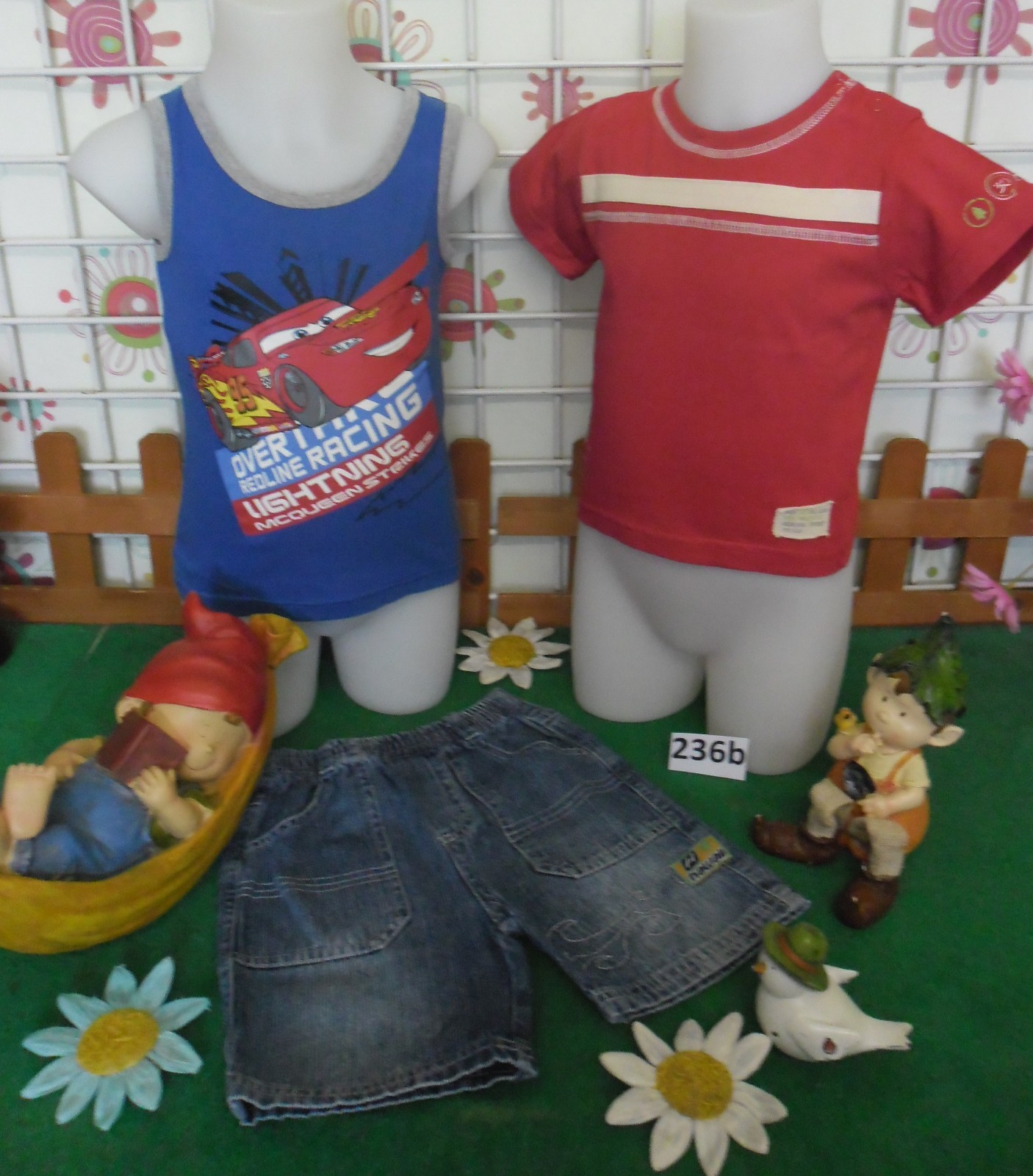 vêtements garçon 18 mois,débardeur MC QUEEN,tee-shirt,short jean