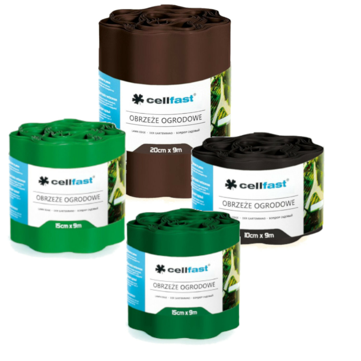 Bordure de pelouse Jardin Cellfast flexible 9m 10-20cm Vert Brun Vert foncé Noir Bordure de pelouse Jardin Cellfast flexible 9m 10-20cm Vert Brun Vert foncé Noir