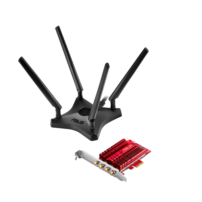 Asus Pce-ac88 Carte Réseau Pci Express Wi-fi Gaming Ac 3100 Mbps Double Bande