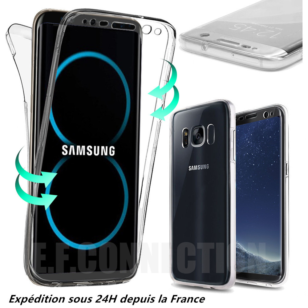 Coque Housse 360 FULL Silicone Pour Samsung S6 S7 S8 PLUS S9 S10 S20 Note 8 9 10