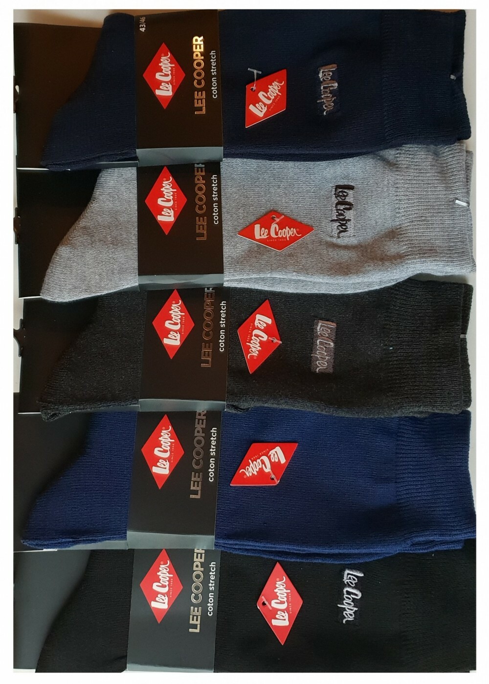 Lee Cooper 1 paires de chaussettes homme coton stretch 4 couleurs Lee Cooper 1 paires de chaussettes homme coton stretch 4 couleurs