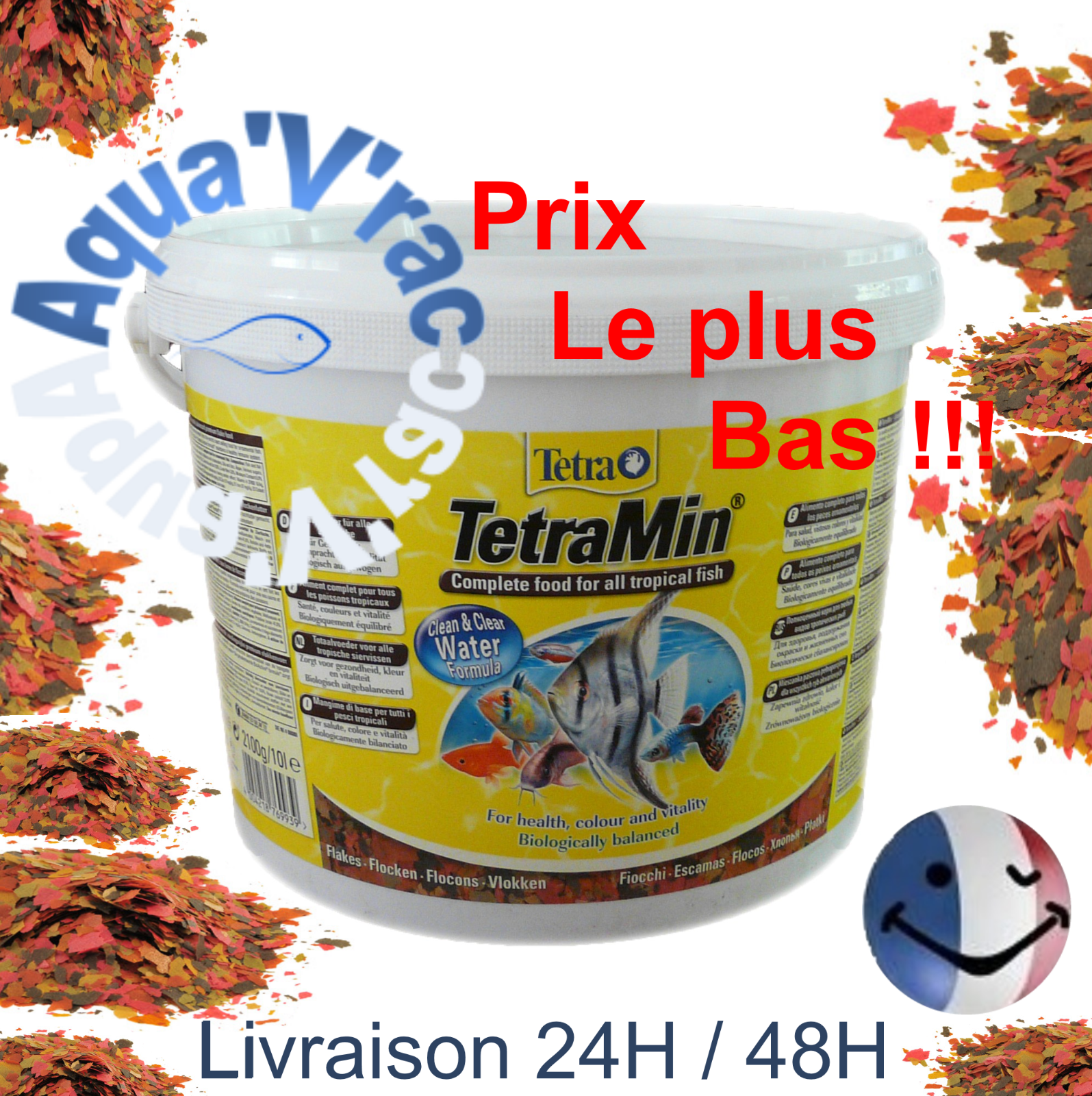 Flocons Tetramin nourriture aliment pour poissons d’aquarium