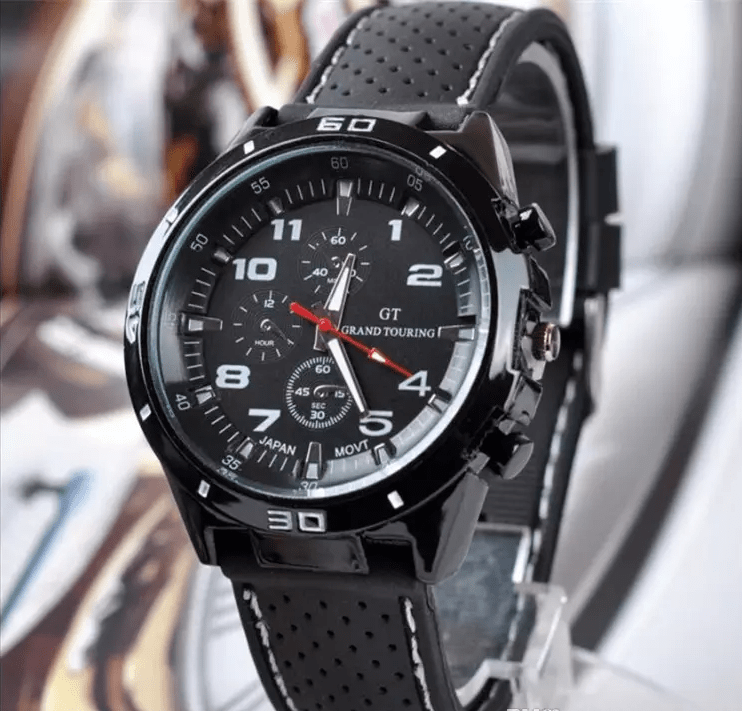 Montre Homme Sport Noir Quartz Analogique Travail Classe Neuve Sous Blister Montre Homme Sport Noir Quartz Analogique Travail Classe Neuve Sous Blister