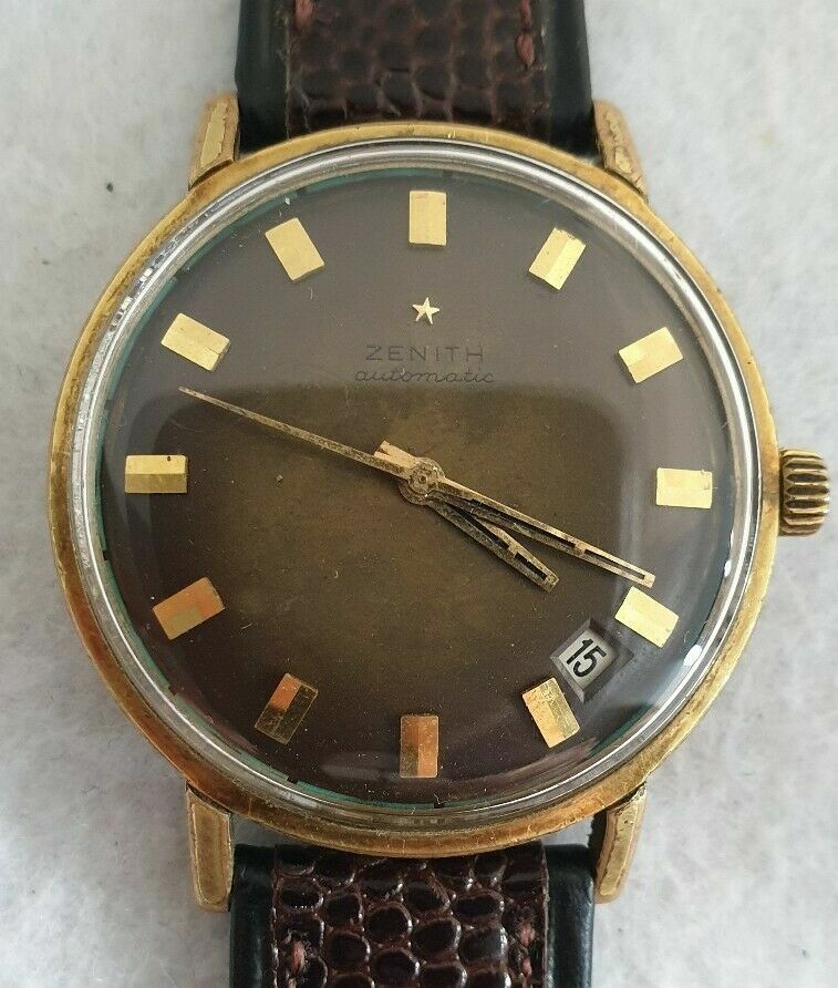 RARE ANCIENNE BELLE MONTRE HOMME ZÉNITH PLAQUÉE OR AUTOMATIQUE CALIBRE 2552 RARE ANCIENNE BELLE MONTRE HOMME ZÉNITH PLAQUÉE OR AUTOMATIQUE CALIBRE 2552
