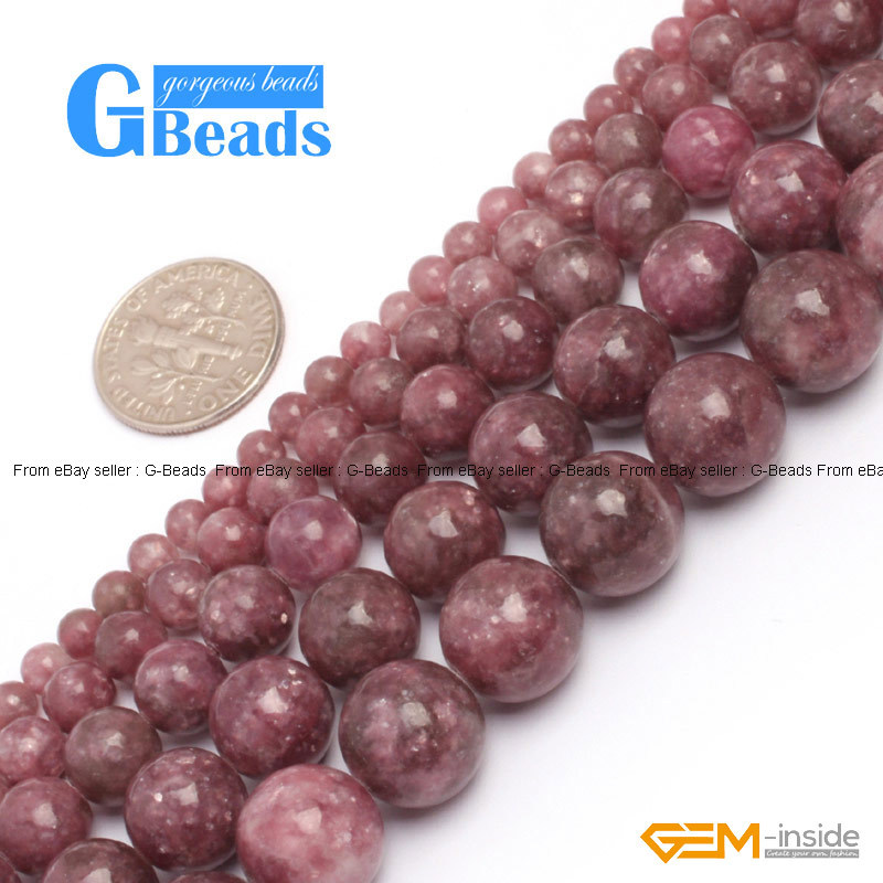 Lépidolite mauve pierres précieuses perles rondes pour la fabrication de bijoux Lépidolite mauve pierres précieuses perles rondes pour la fabrication de bijoux
